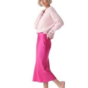 Anthropologie Tilda Slip Skirt Rose Pink